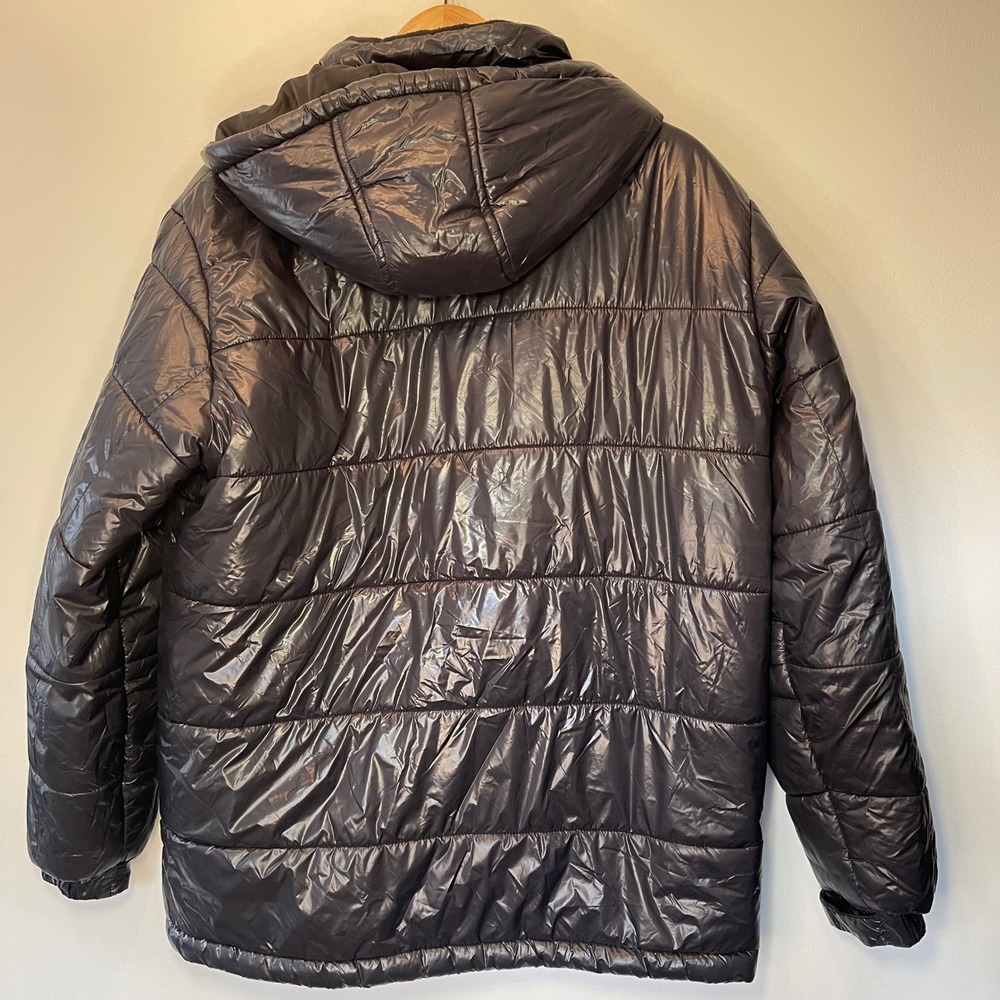 Members Only Mens‎ Black Puffer Hooded Jacket Small Coat Gorpcore Sreetwear Warm - Picture 2 of 7
